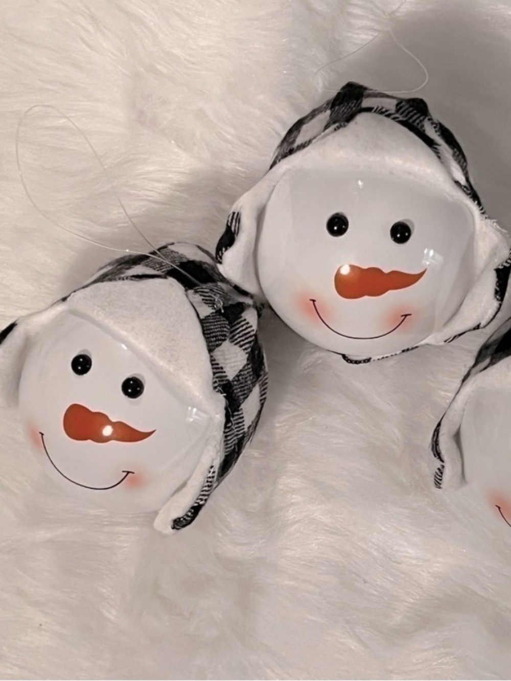 Snowman Christmas Ornaments Set of 2